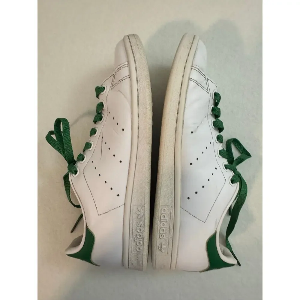 Adidas Men's Originals Stan Smith Leather Tennis Trainers White Green 7.5